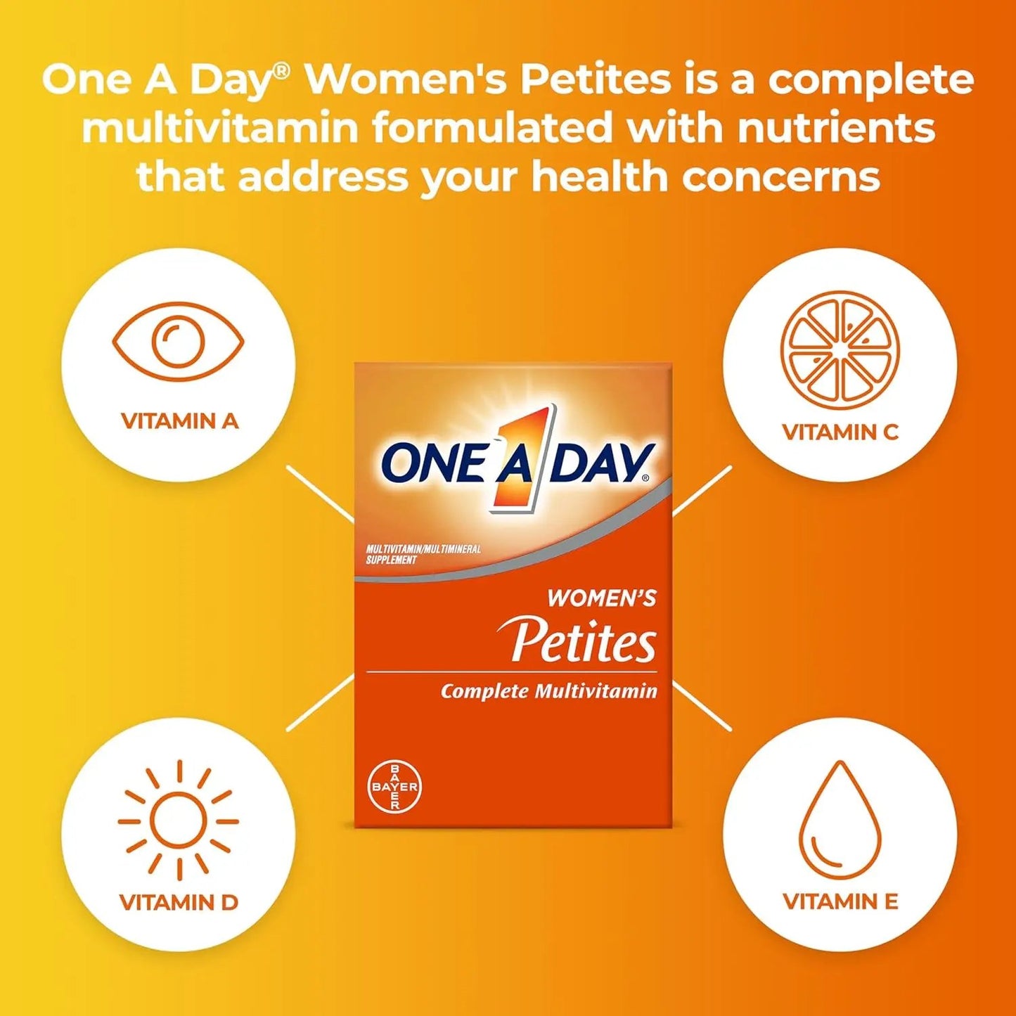 ONE A DAY Women's Petites Multivitamin for Immune Health Support, 160 count One A Day