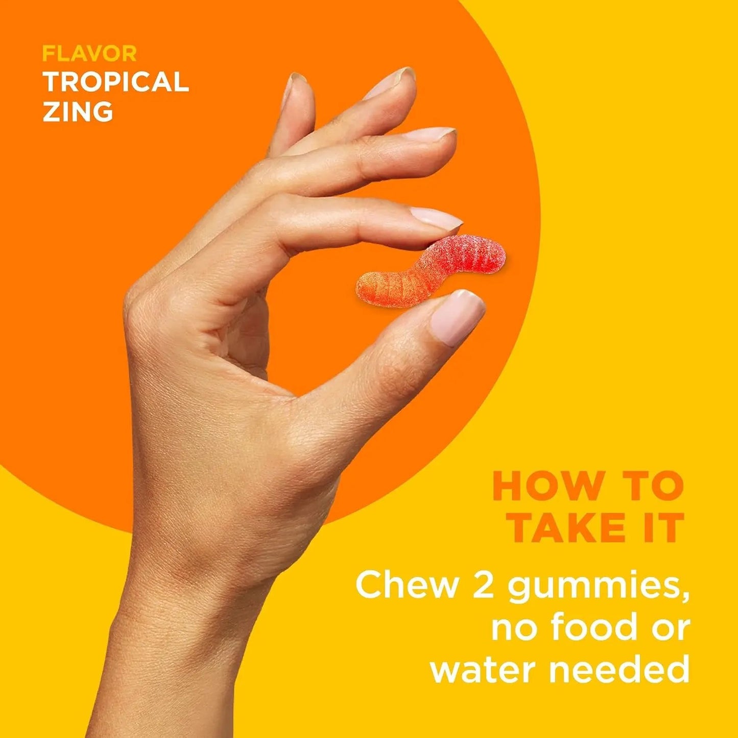 OLLY Hello Happy Gummy Worms, Mood Balance Support, Vitamin D, Saffron, Adult Chewable Supplement, Tropical Zing - 60 Count OLLY