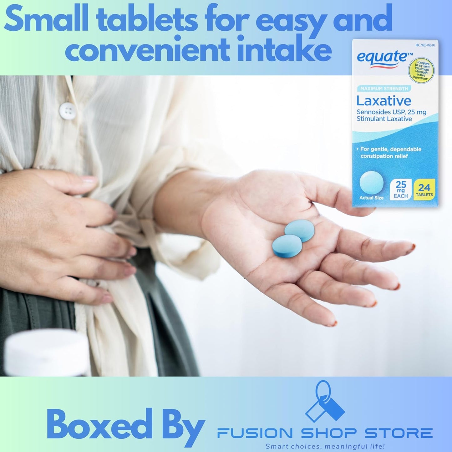 Equate Maximum Strength Sennosides Laxative Tablets 25mg, 24 Count