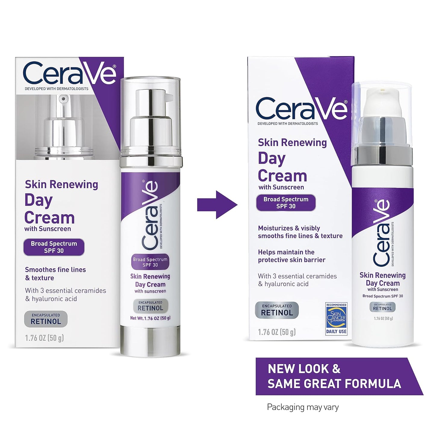 Cerave Anti Aging Face Cream with SPF 30 Sunscreen | Anti Wrinkle Cream for Face with Retinol, SPF 30 Sunscreen, Hyaluronic Acid, and Ceramides | 1.76 Ounce