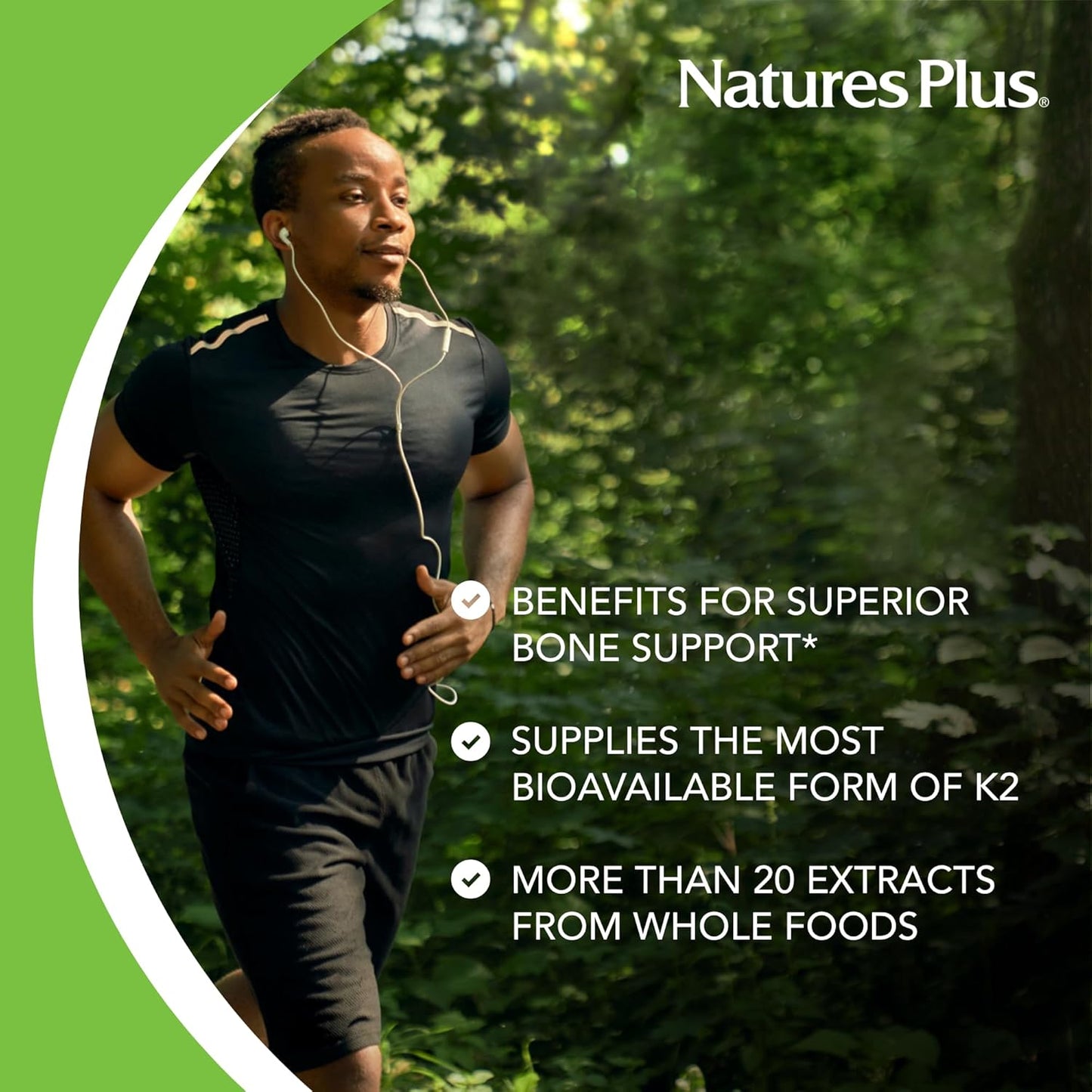 Source of Life Garden Certified Organic Vitamin K2-120 mcg, 60 Vegan Capsules - Bone Health Supplement - with Natural Whole Food Enzymes - Vegetarian, Gluten-Free - 60 Servings
