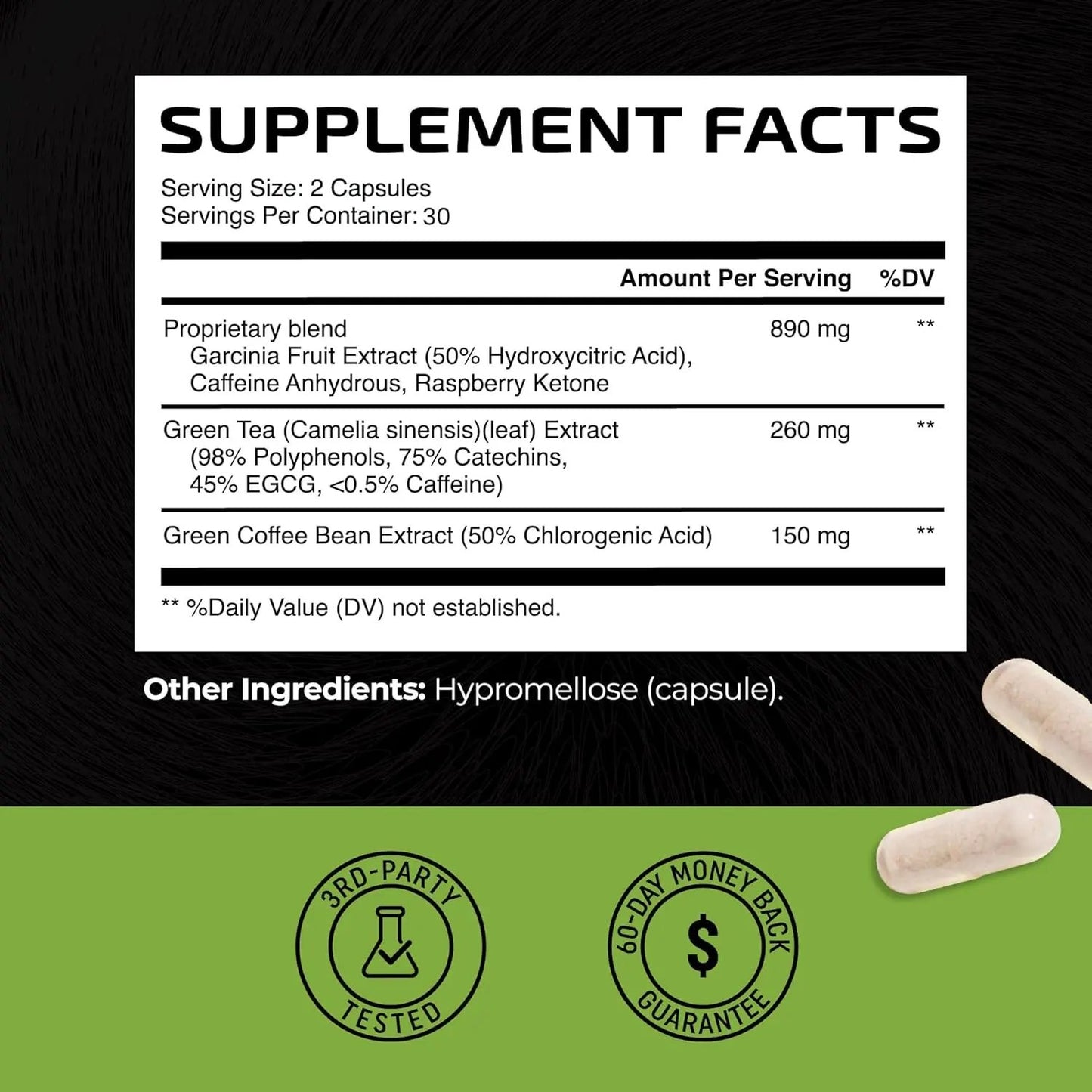 Green Tea Weight Loss Pills for Women & Men | 45% EGCG | Stomach Fat Burner, Metabolism Booster & Appetite Suppressant | Green Tea Fat Burner Diet Pills | Vegan Weight Loss Supplements | 60 Ct Vitamins Depots