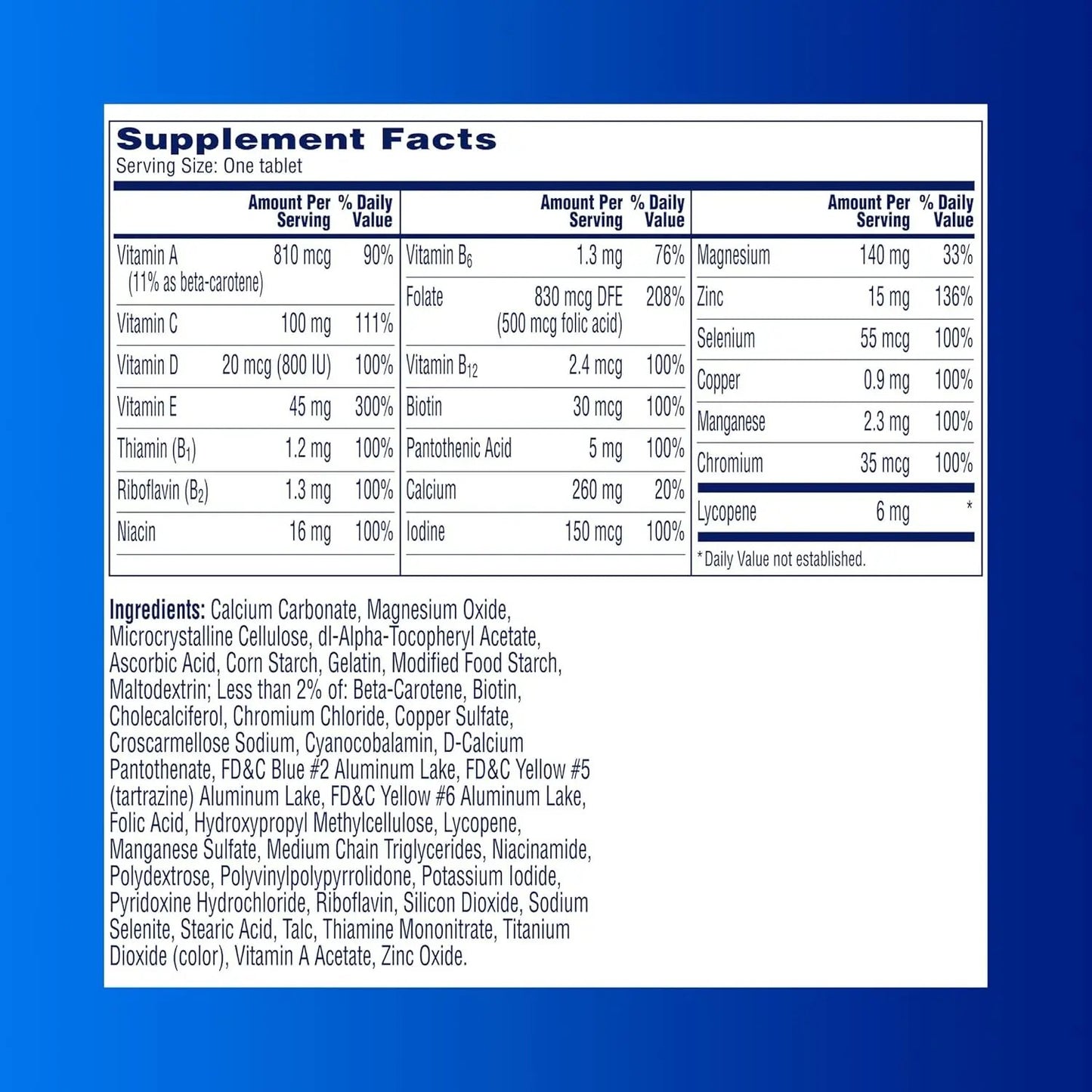 One A Day Men's Pre-Conception Health Multivitamin to Support Healthy Sperm, Supplement for Men with Vitamin C, Vitamin E, Selenium, Zinc, and Lycopene, 30 Count One A Day