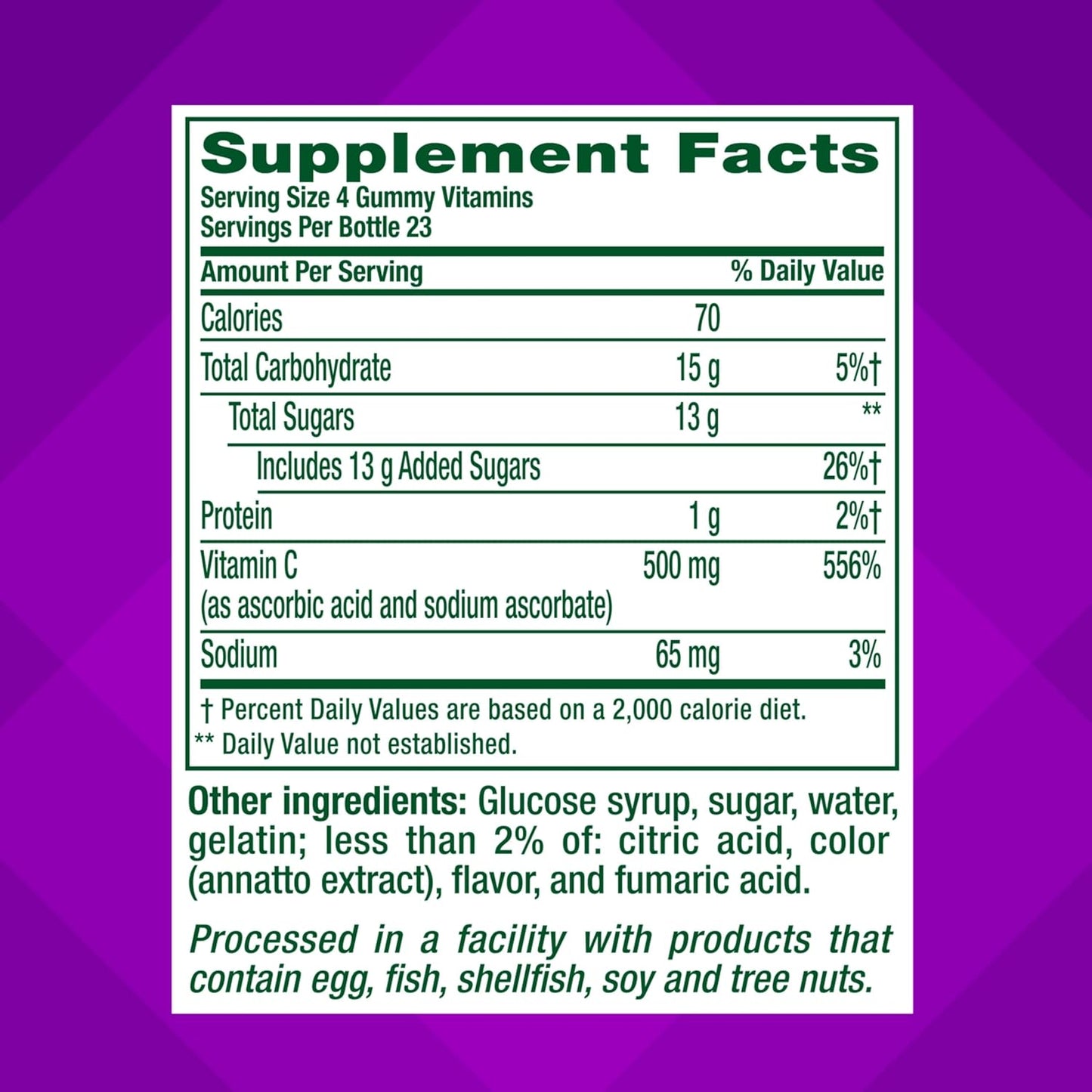 Vitafusion Extra Strength Power C Gummy Vitamins, Tropical Citrus Flavored Immune Support (1) Vitamins, 92 Count