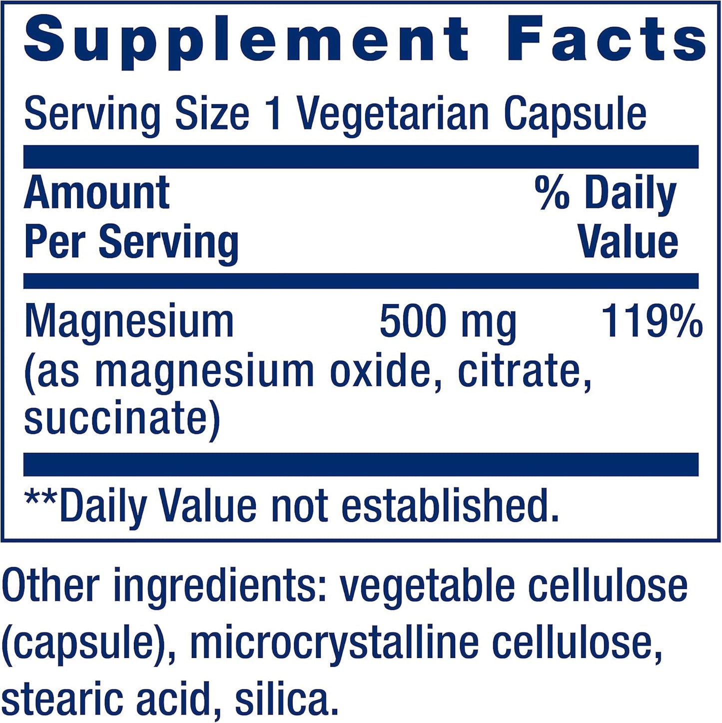 Life Extension Magnesium Caps, 500 mg, 100 Vegetarian Capsules