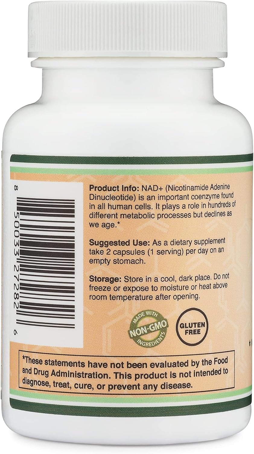 Double Wood NAD+ 500mg, 60 Capsules