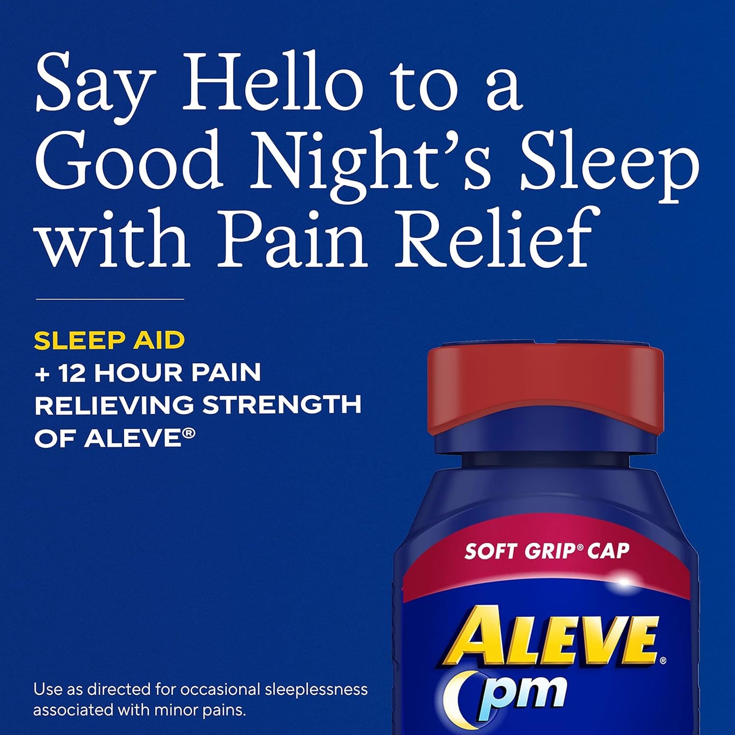 Aleve PM Pain Relief and Nighttime Sleep Aid, Naproxen Sodium Caplets, 120 Count