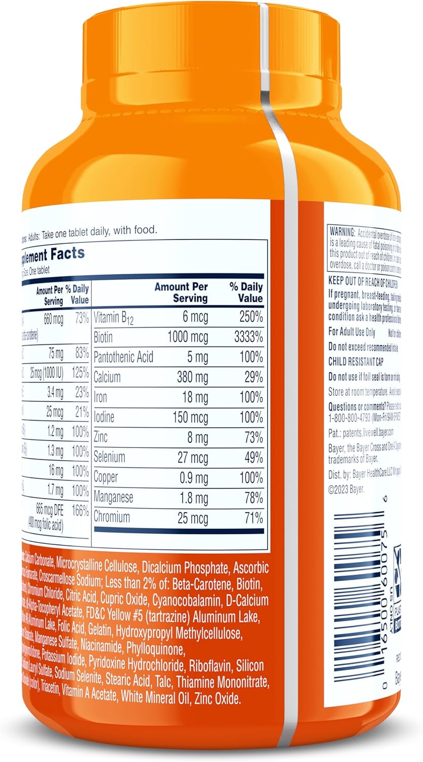 One A Day Multivitamin for Women Daily Essentials, Vitamins for Women to Support Hair, Skin & Nails, Immune Health, Multivitamin for Women with Zinc, Folic Acid & B Vitamins, 150 Count One A Day