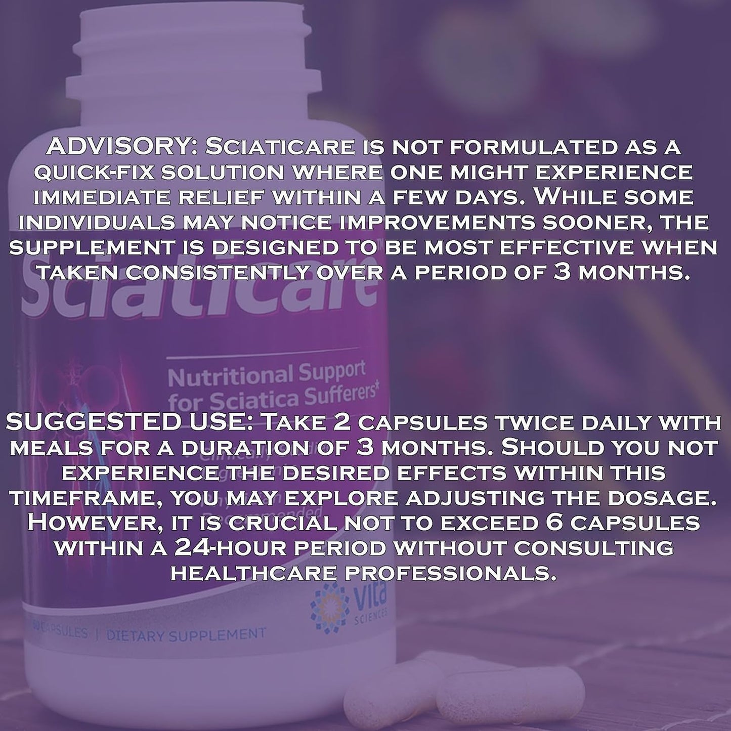 Vita Sciences Sciaticare Nerve Soothing Supplement - 60 capsules Vita Sciences