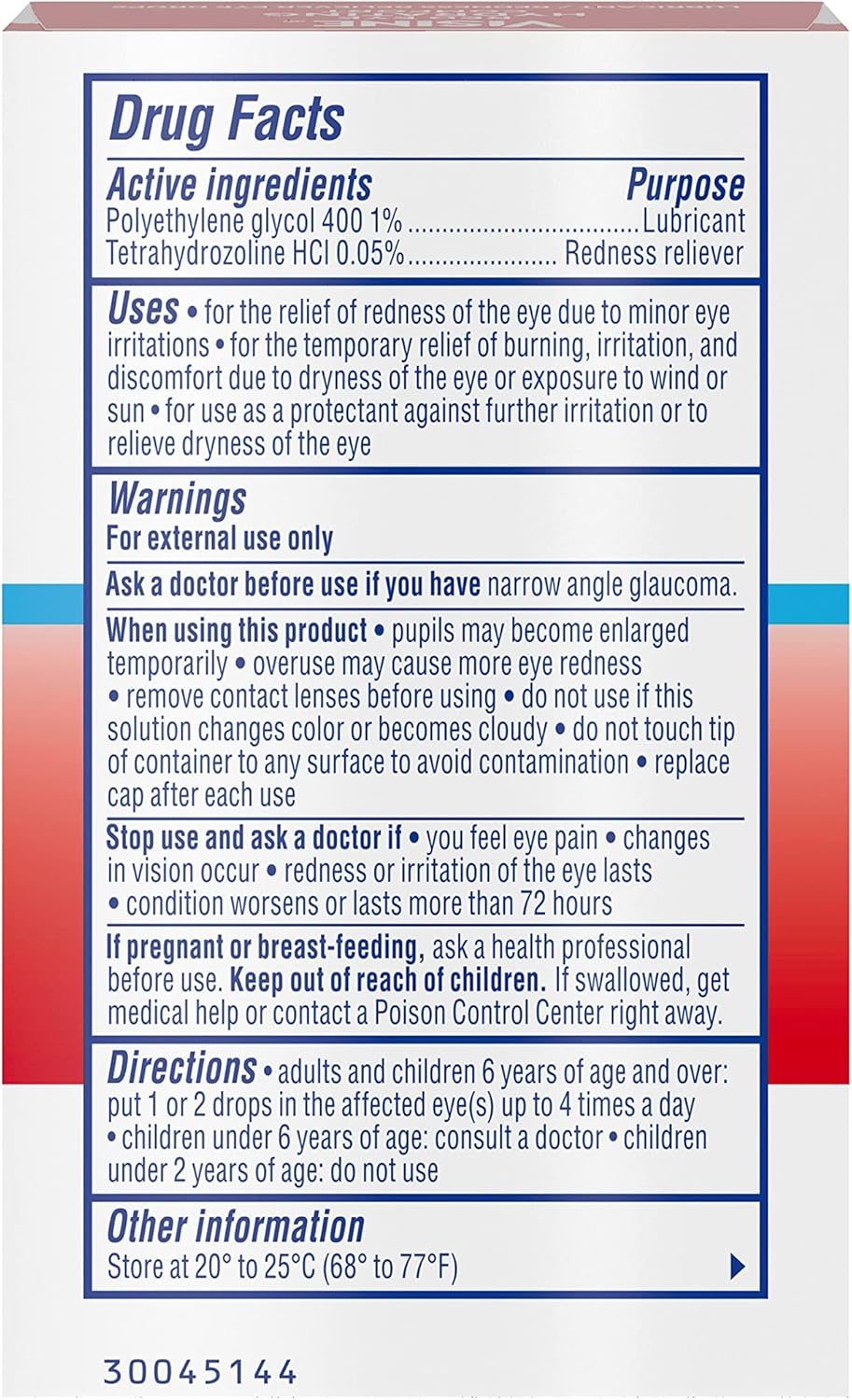 Visine Red Eye Hydrating Comfort Redness Relief Lubricating Eye Drops, 0.28 fl. oz