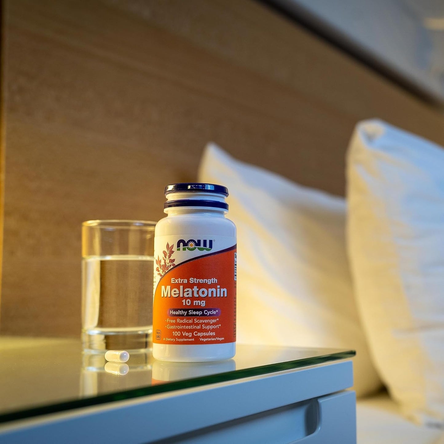 NOW Foods Supplements, Melatonin, Extra Strength 10 mg, 100 Veg Capsules