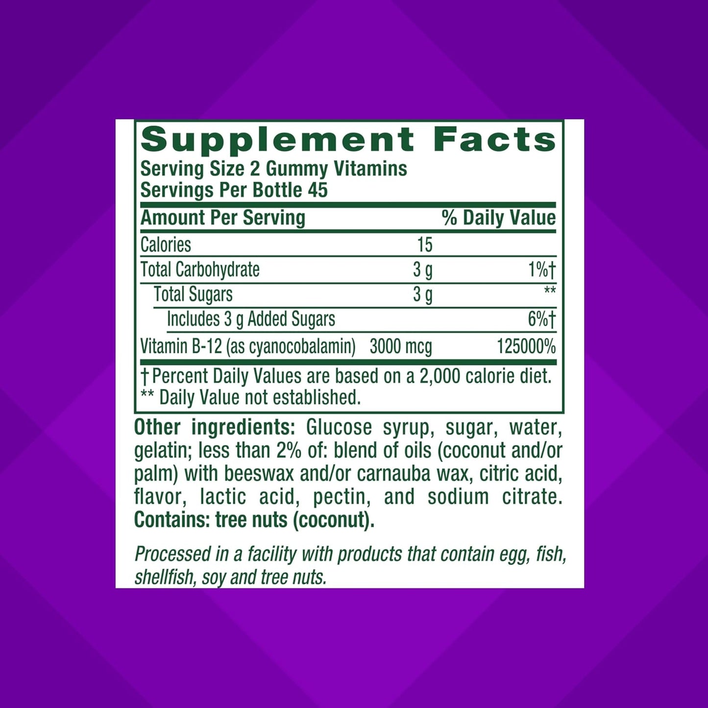 Vitafusion Extra Strength Vitamin B12 Gummy Vitamins for Energy Metabolism Support and Nervous System Health Support, Cherry Flavored, America’s Number 1 Brand, 45 Day Supply, 90 Count