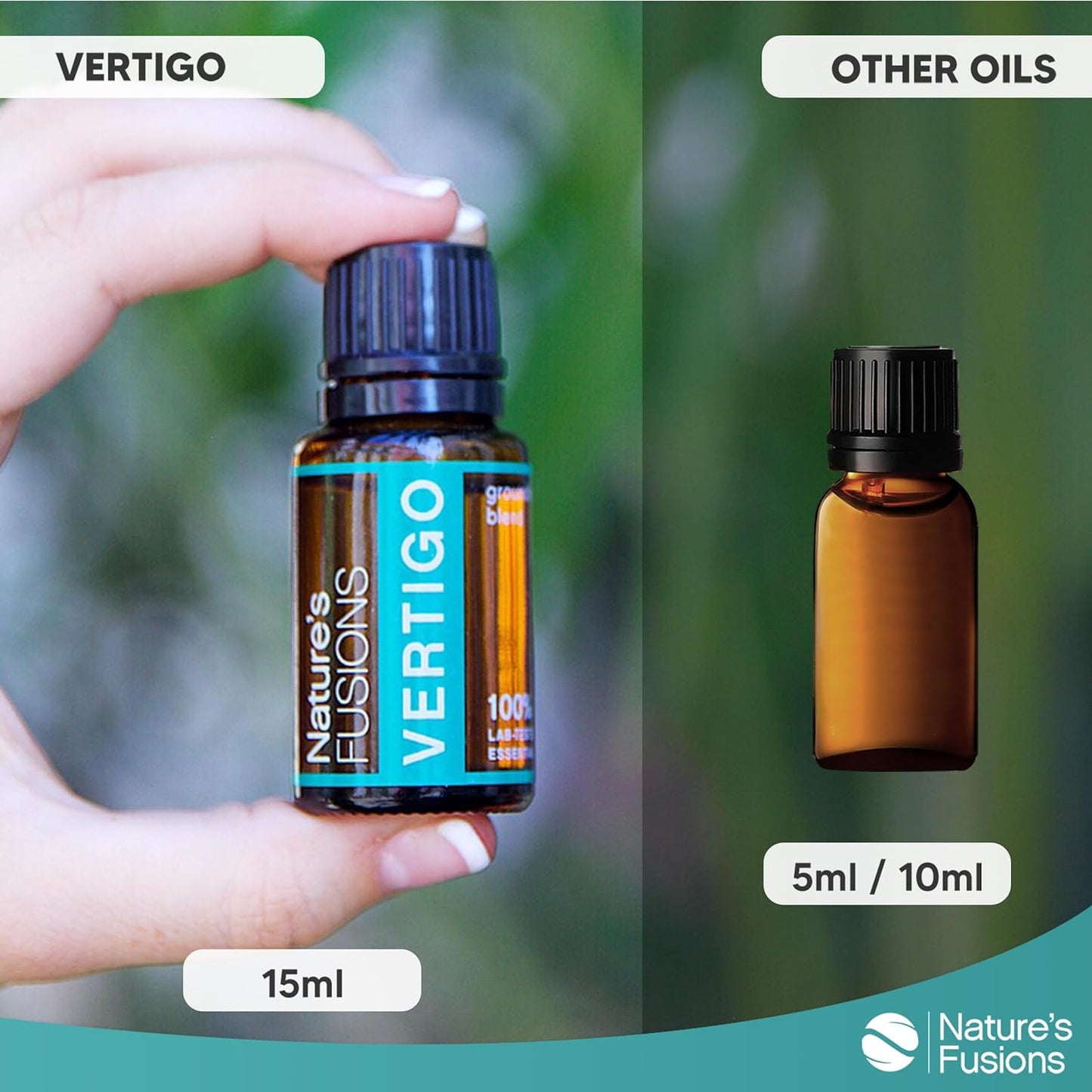 Vertigo Relief, Ginger Oil Nausea Relief Essential Oil Blends (15ml) - Fast-Acting Motion Sickness Relief, Morning Sickness Relief, Dizziness Relief, & Vertigo Medicine w/ Peppermint