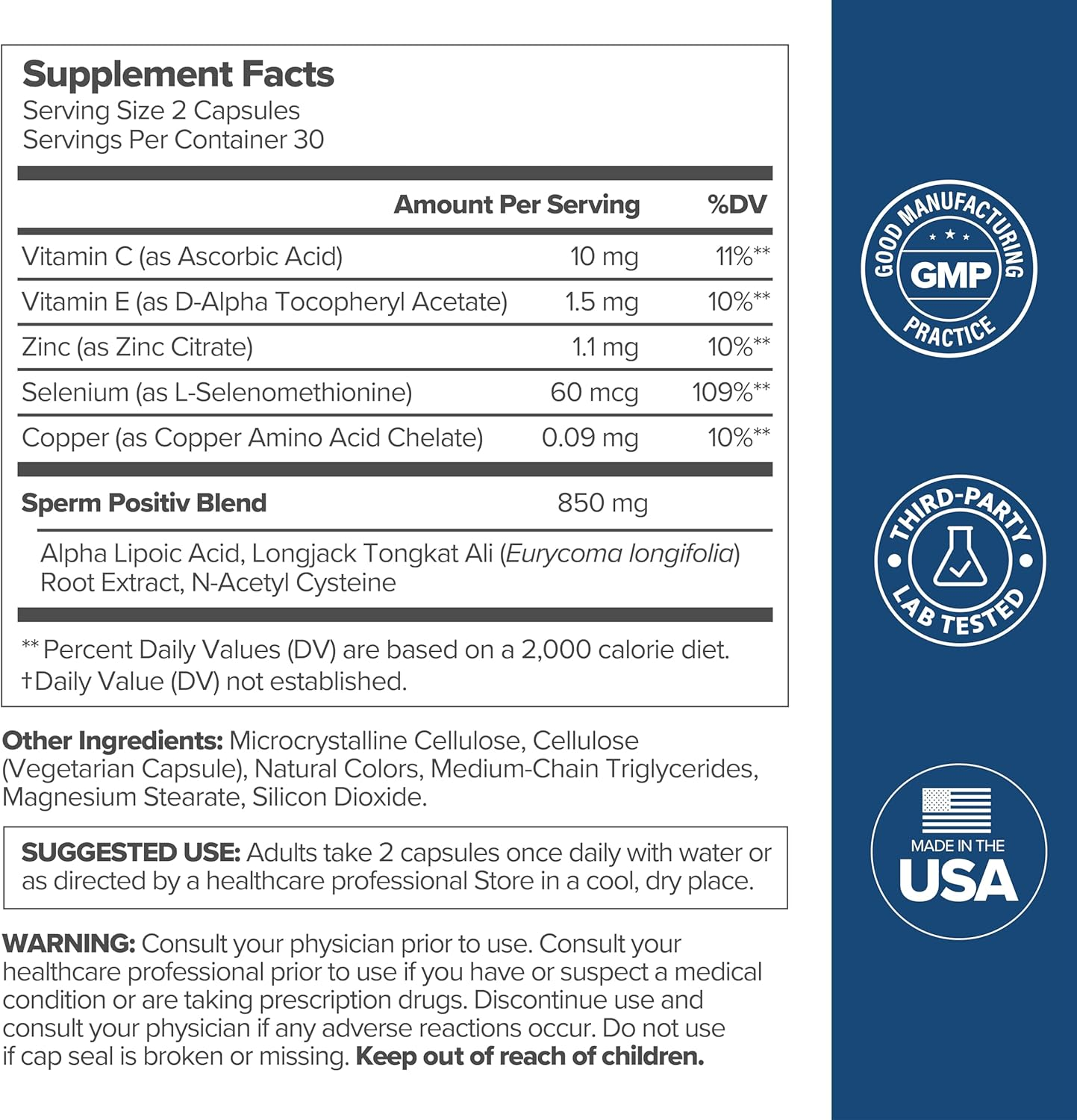 PREGGO Sperm Health Capsules for Men - OBGYN-Formulated for Improved Sperm Count & Motility - 60 Count (Pack of 1) O Positiv