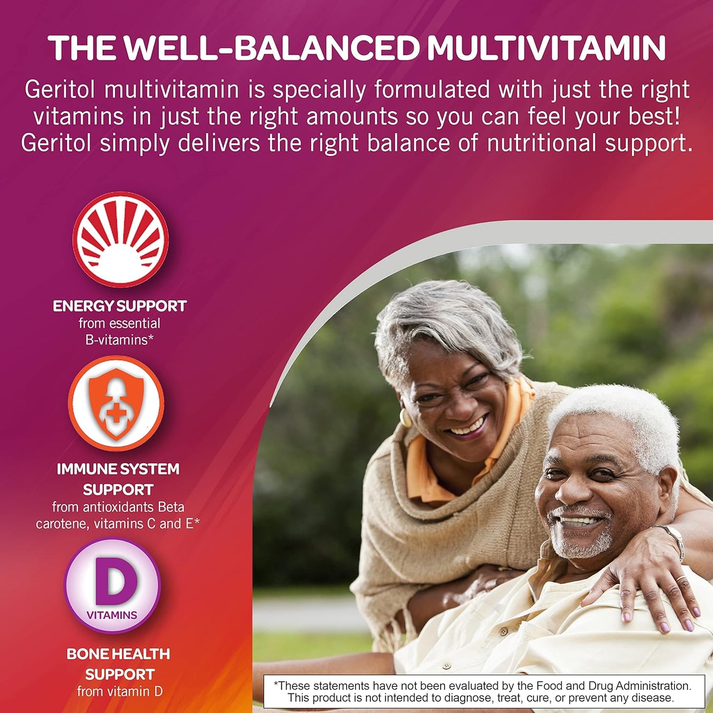 Geritol, Multivitamin Supplement, Contains B-Vitamins, Antioxidants, 40 Tablets