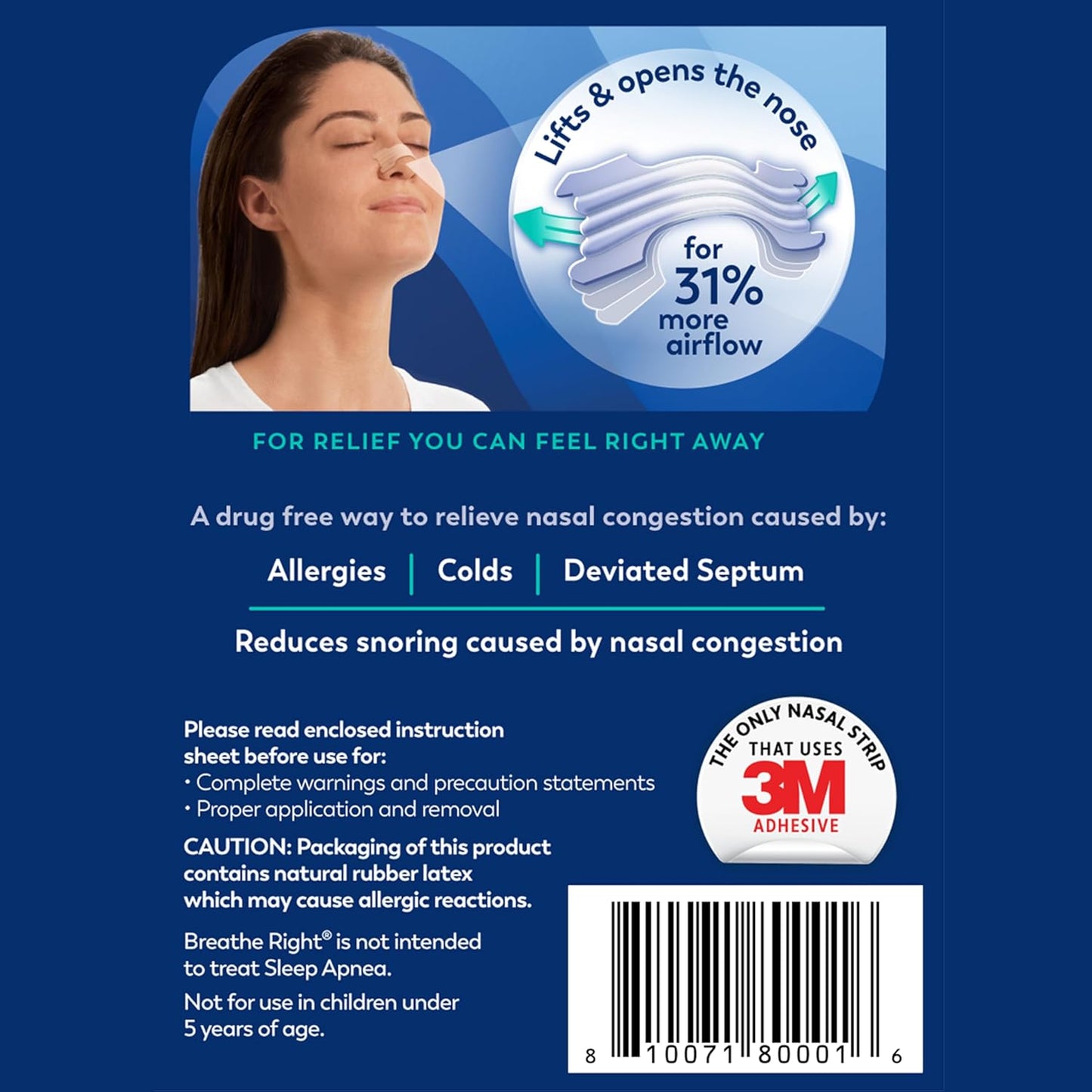 Breathe Right Extra Strength Nasal Strips, Clear, For Sensitive Skin, 26 Count Breathe Right