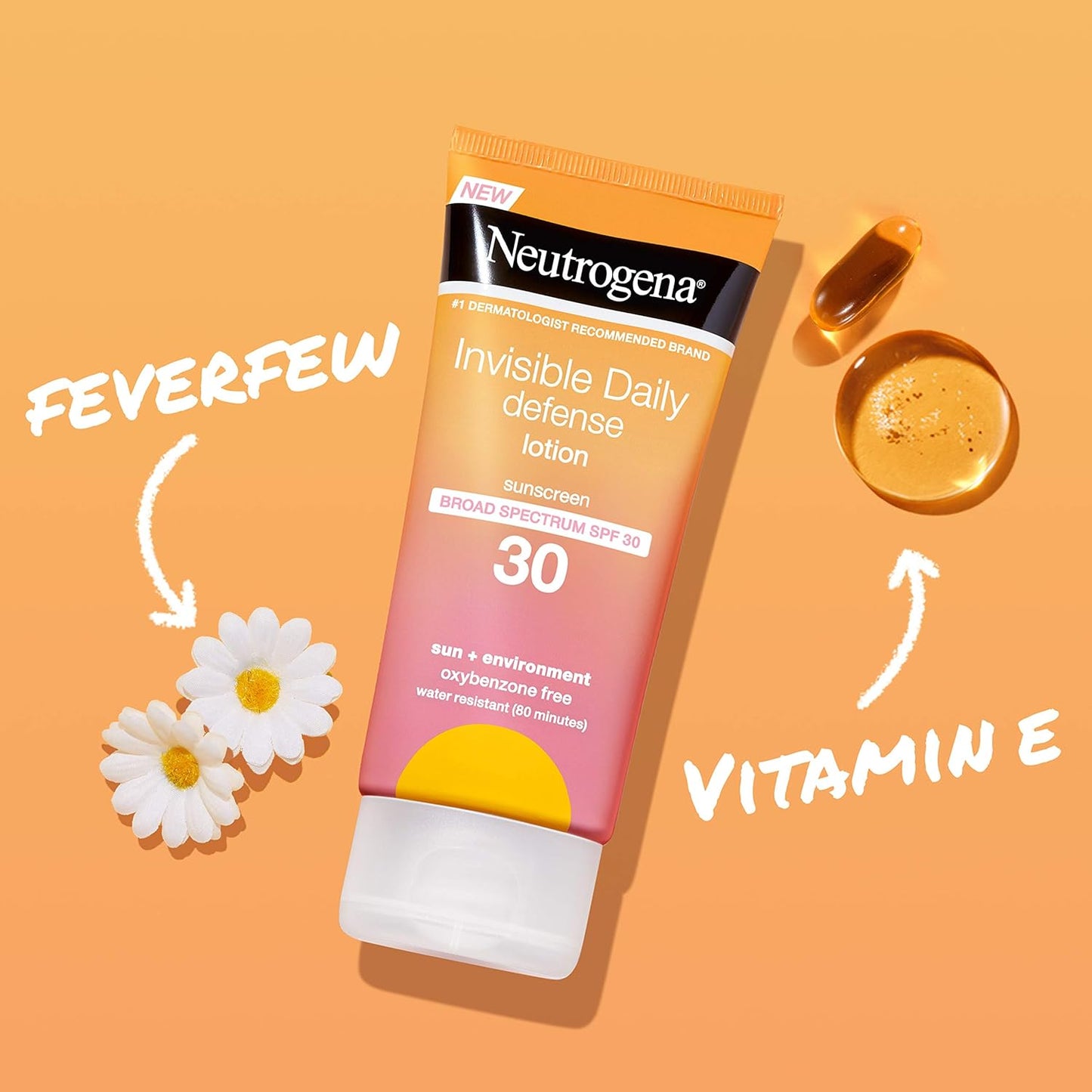 Neutrogena Invisible Daily Defense Sunscreen Lotion, Broad Spectrum SPF 30, 3.0 fl. oz