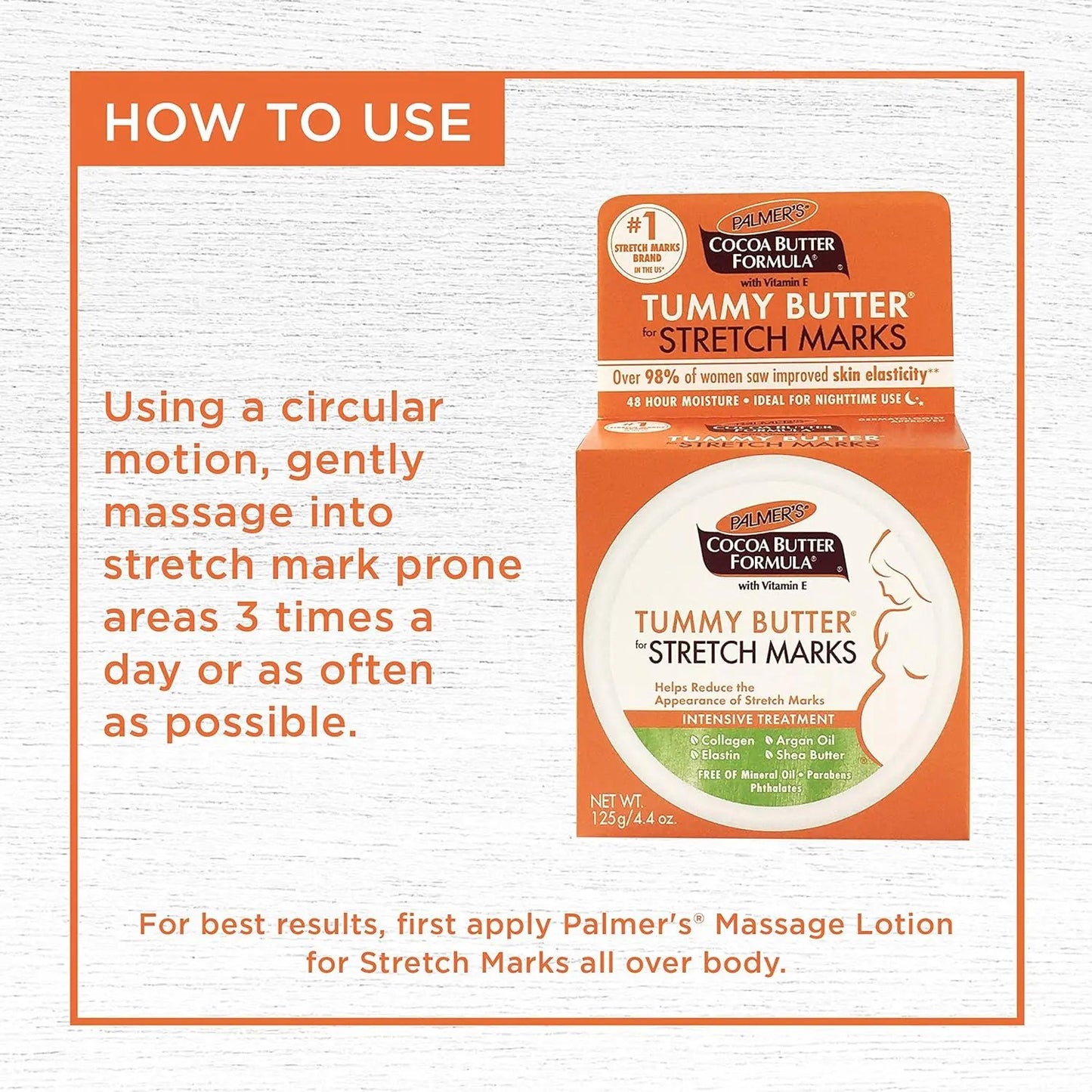 Palmer's Cocoa Butter Formula Tummy Butter Balm for Stretch Marks and Pregnancy Skin Care, 4.4 Ounces Vitamins Depots