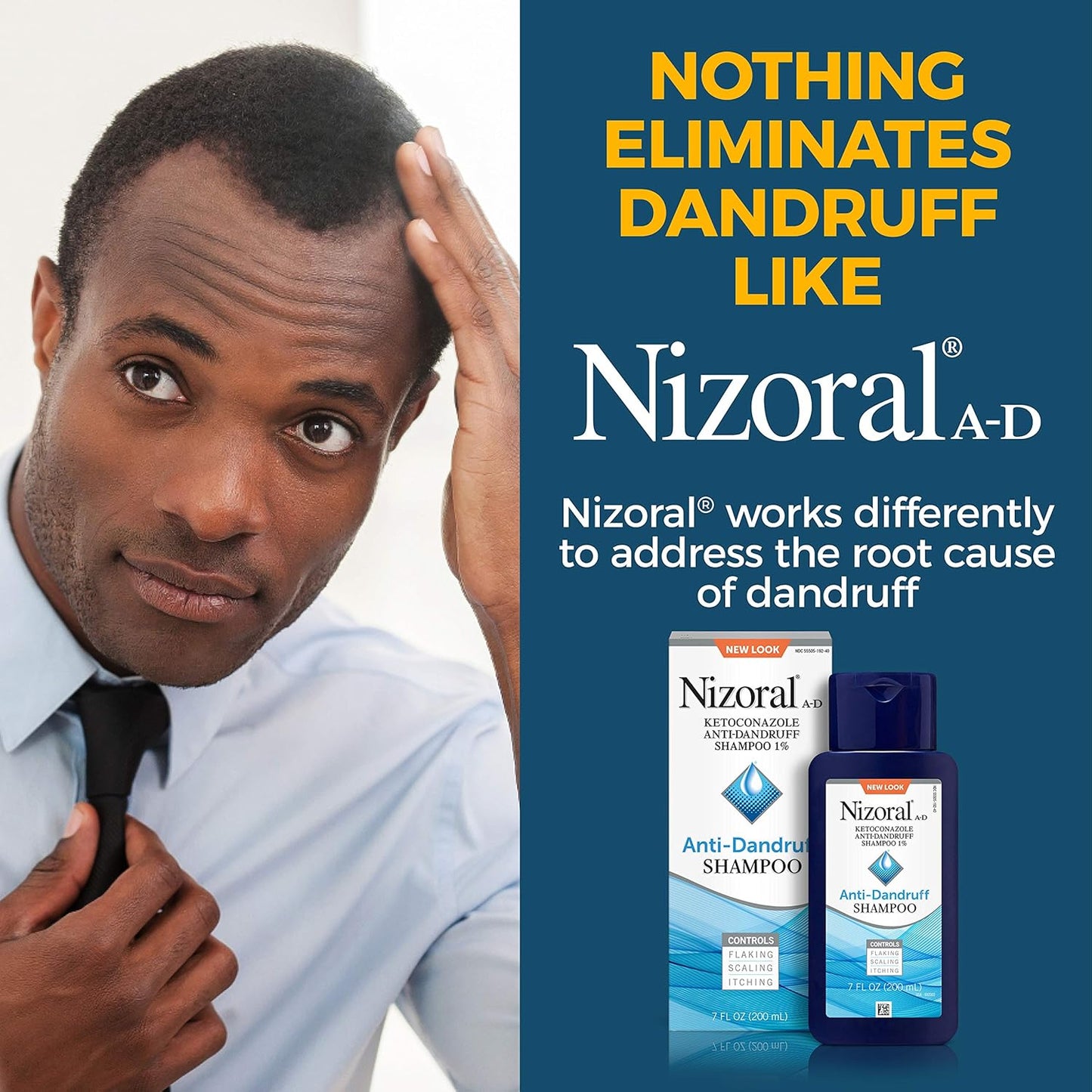 Nizoral Anti-Dandruff Shampoo with 1% Ketoconazole, Fresh Scent,7 Fl Oz