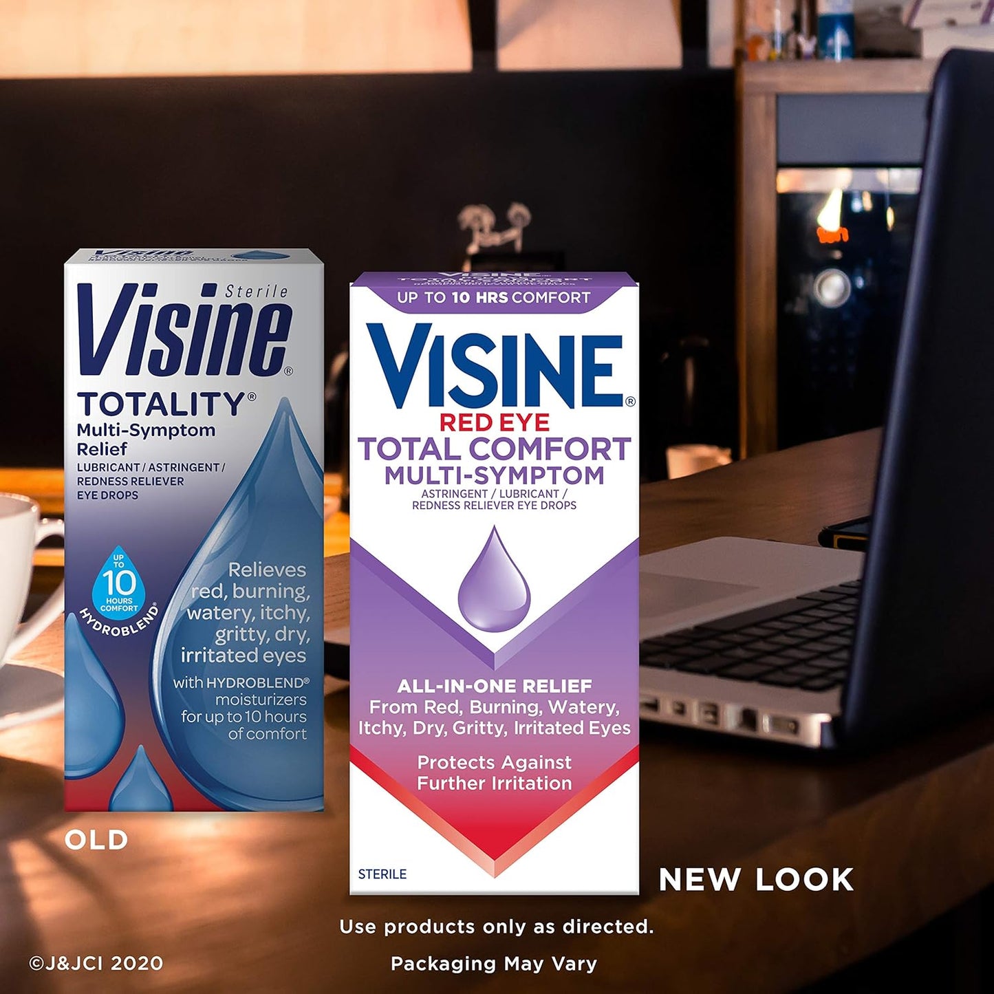 Visine Red Eye Total Comfort Multi-Symptom Eye Drops, All-in-One Astringent, Lubricant & Redness Reliever Eye Drops for Irritated, Dry, Burning, Watery, Itchy, Red, Gritty Eyes, 0.5 fl. oz