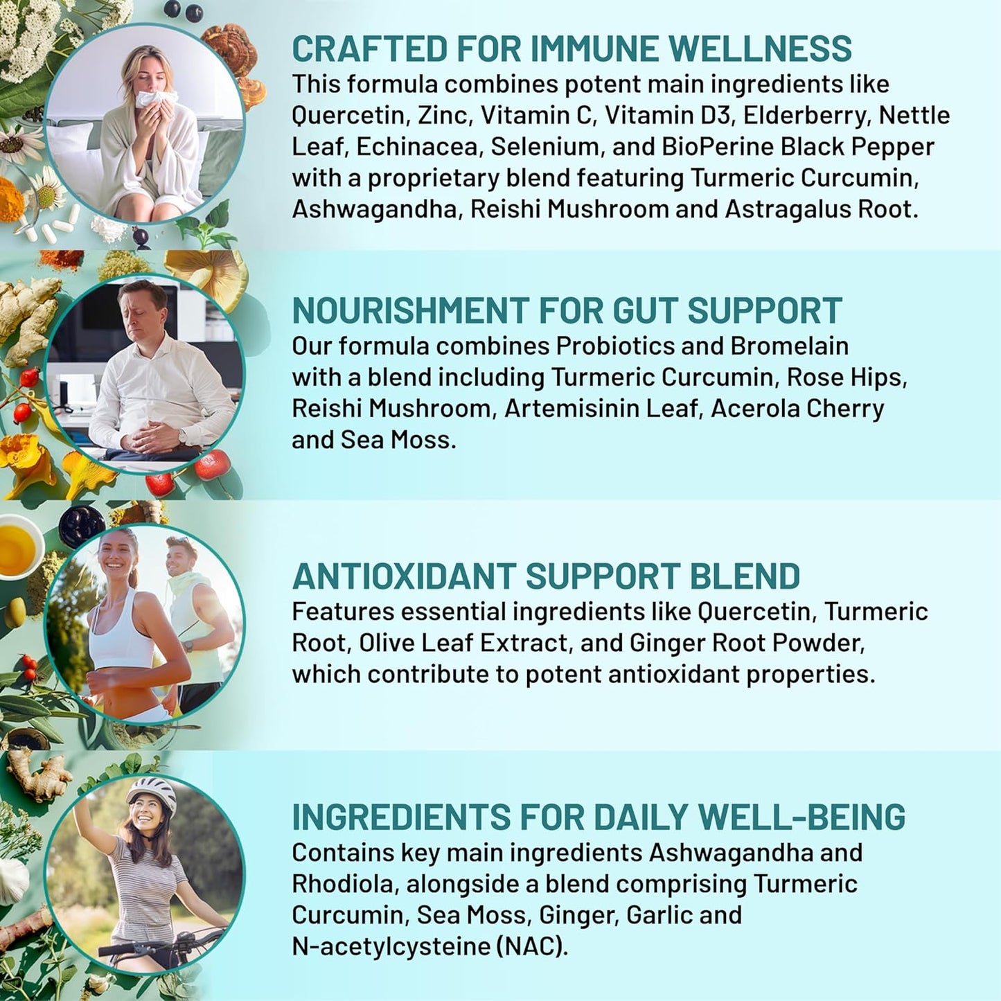 28-in-1 Quercetin with Bromelain Supplement - Quercetin 500mg Capsules for Daily Immune Defense Support - (120 ct)