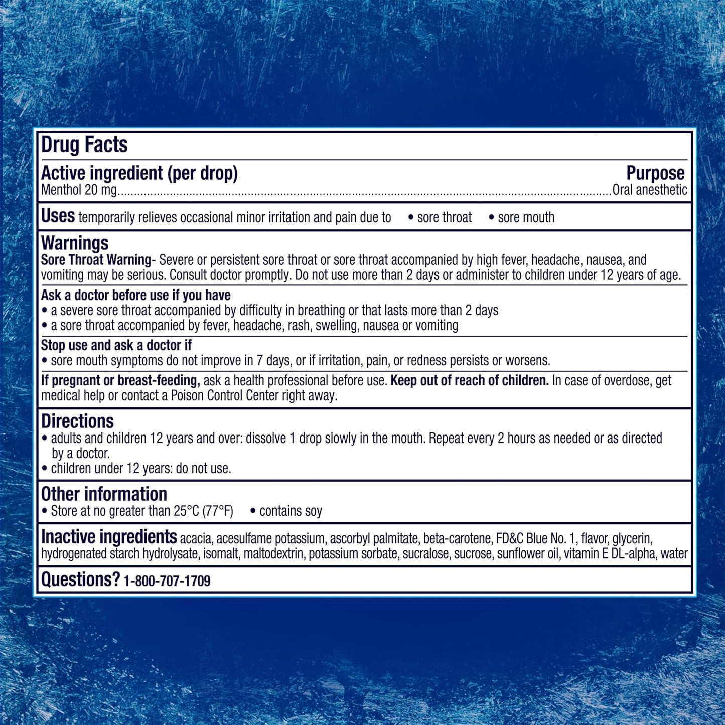 Vicks Vapocool Severe Medicated Sore Throat Drops, Menthol, Winterfrost Flavor, 45 Ct