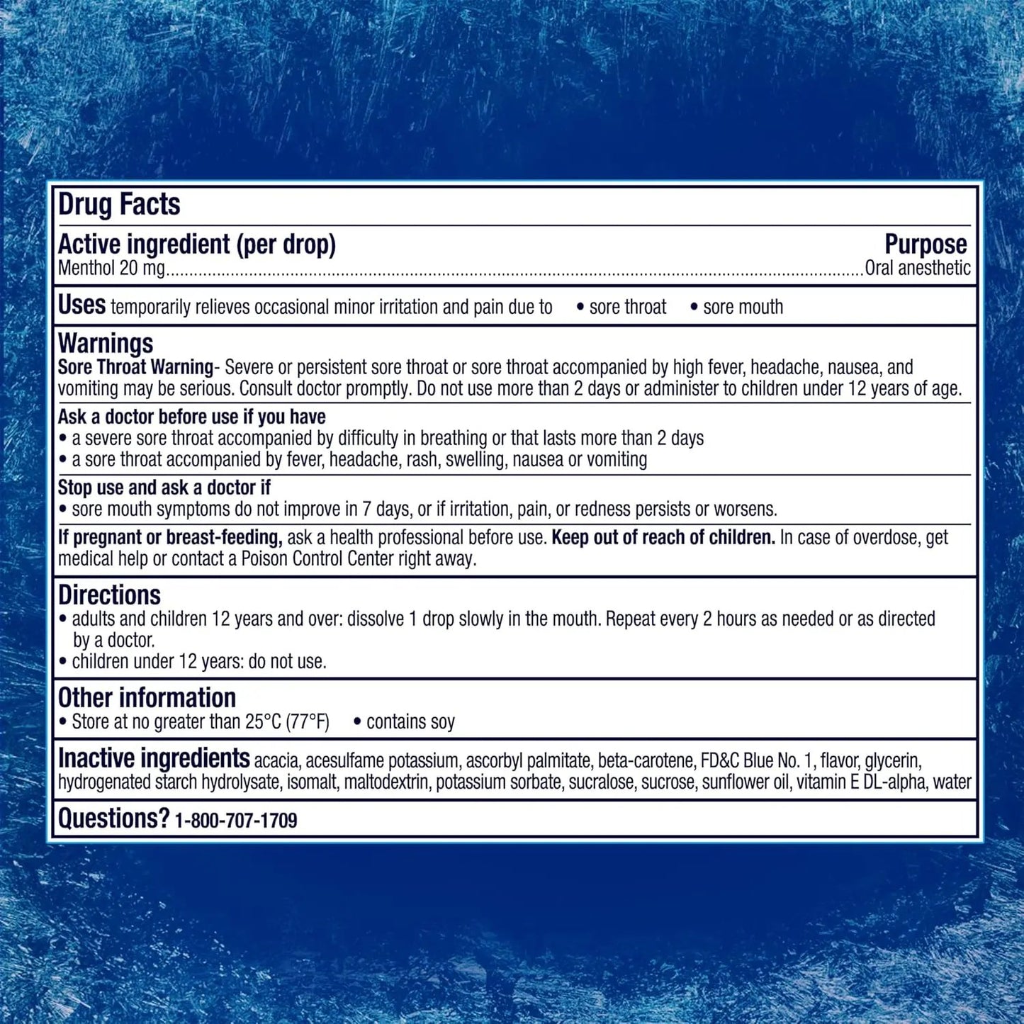 Vicks Vapocool Severe Medicated Sore Throat Drops, Menthol, Winterfrost Flavor, 45 Ct Vicks