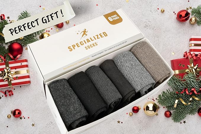 Diabetic Socks for Men 10 13, Premium, Soft, Extra Comfortable. 6 Pairs