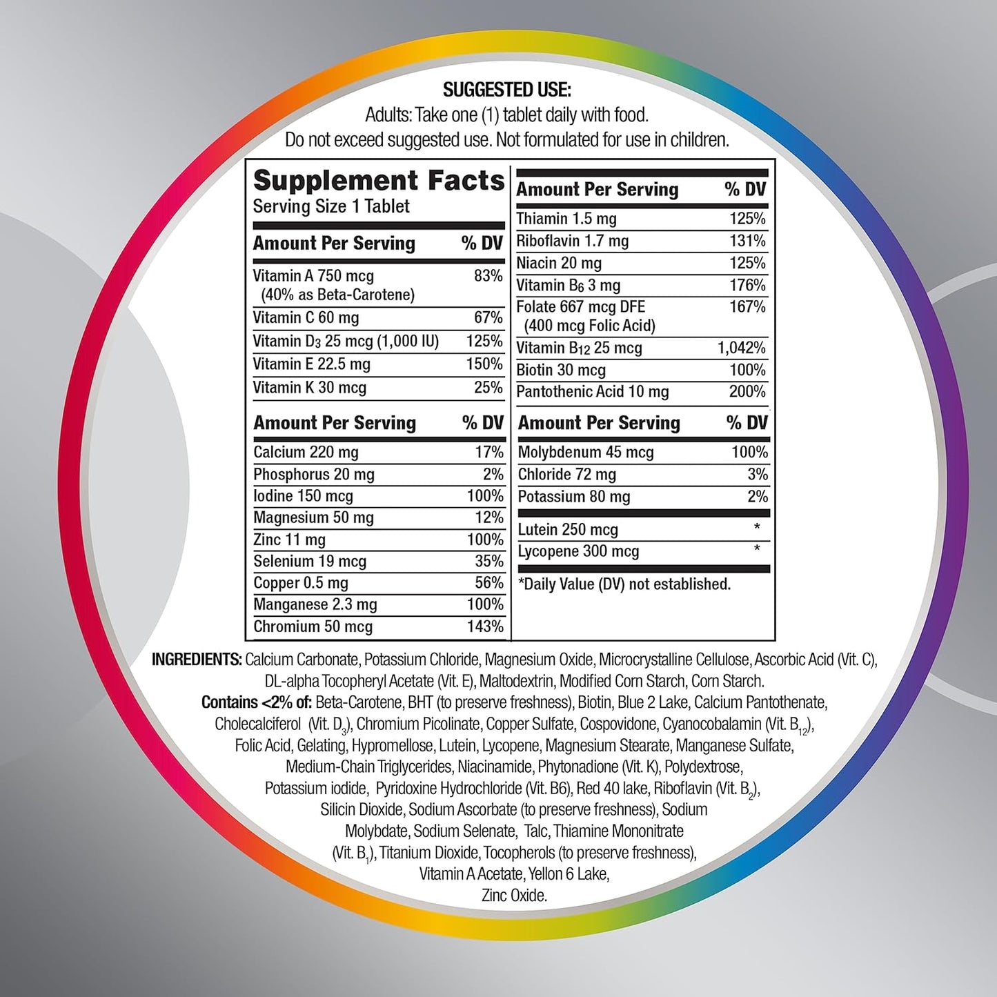 Centrum Silver Adults 50+ Multivitamin Tablet 125 ct