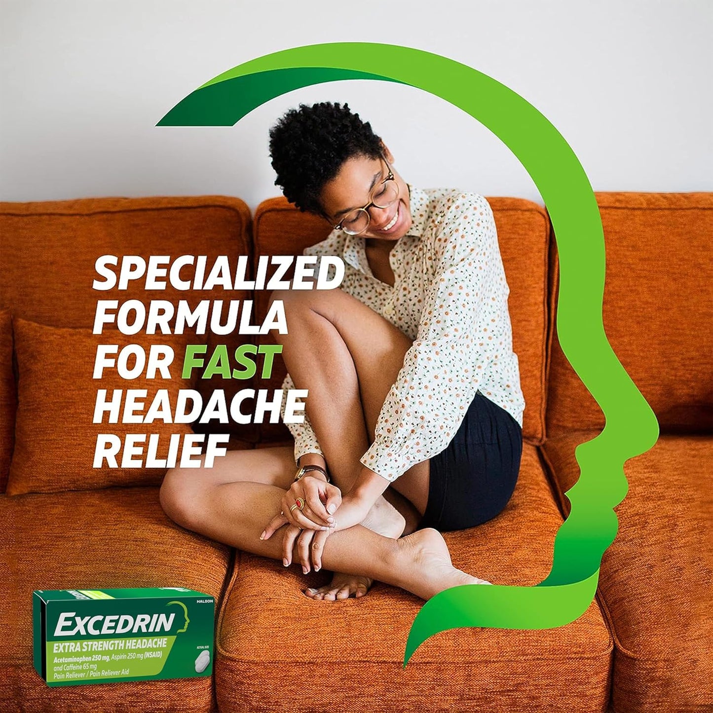 Excedrin Extra Strength Caplets for Headache Pain Relief, 250mg Acetaminophen, Aspirin 250mg, Caffeine 65mg, 24 Count