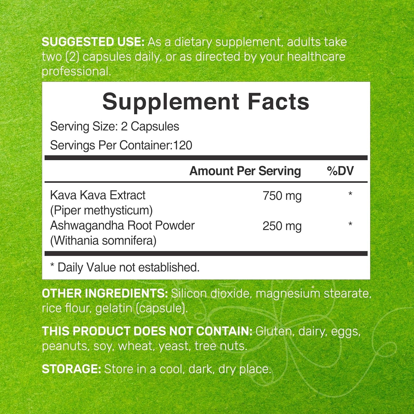 Deal Supplement Kava Kava Supplement 750mg Per Serving, 240 Capsules, 4 Months Supply DEAL SUPPLEMENT