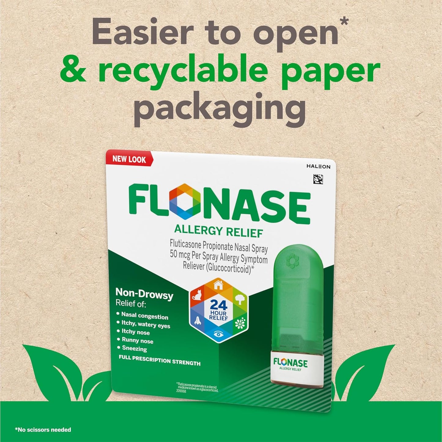 Flonase Children's Allergy Medicine for 24 Hour Relief Metered Nasal Spray, 72 Sprays