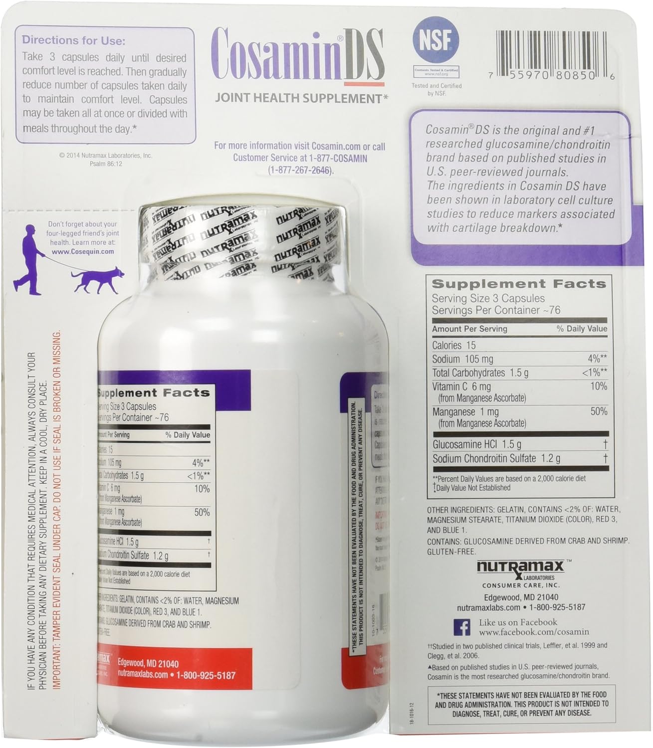 Cosamin DS Capsules, for Joint Health (230 ct.)
