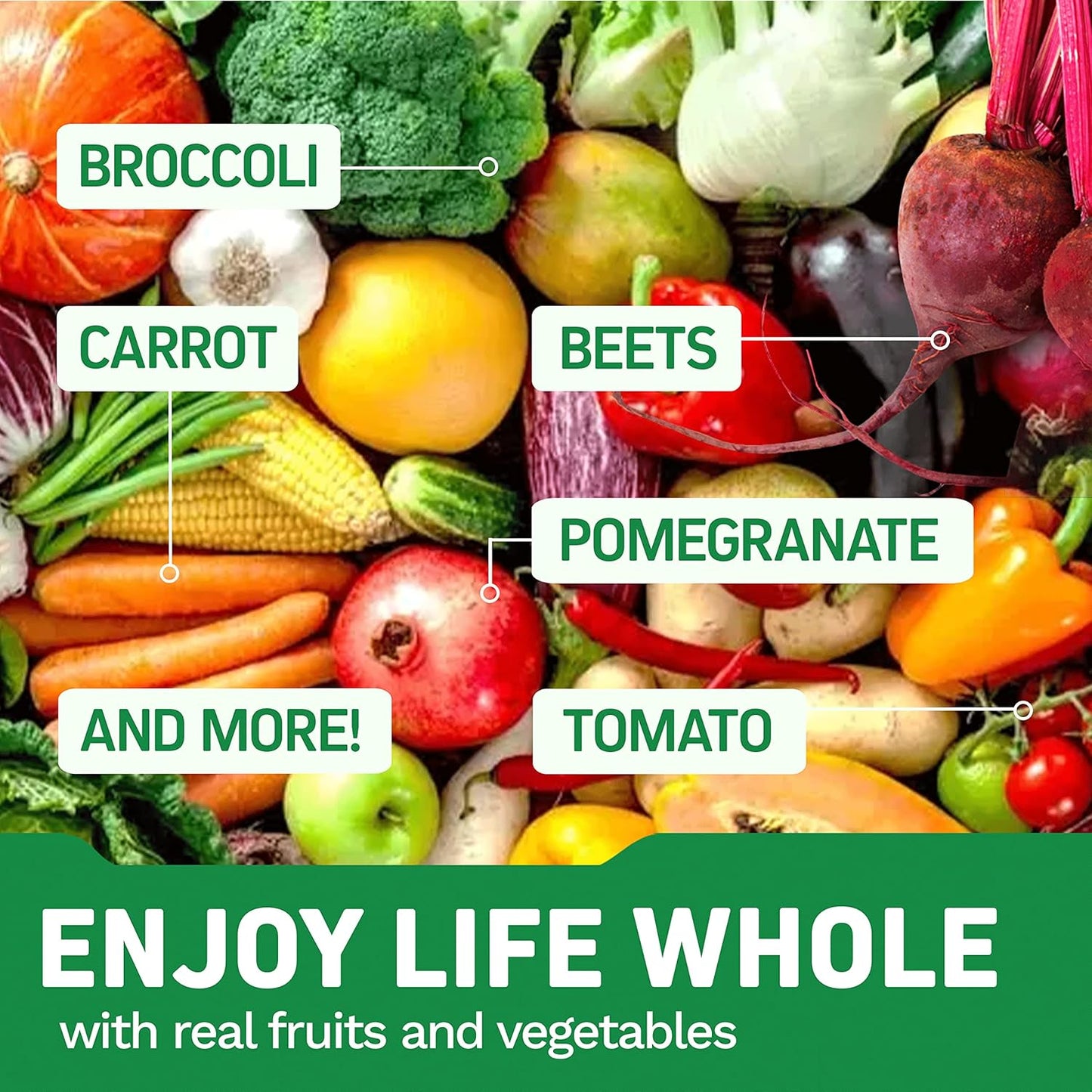 Herbtonics Whole Food Multivitamin for Women & Men with Superfoods from Whole Food Markets | Real Raw Veggies, Fruits, Vitamin E, A, B Complex | Vegan Non-GMO 120 caps
