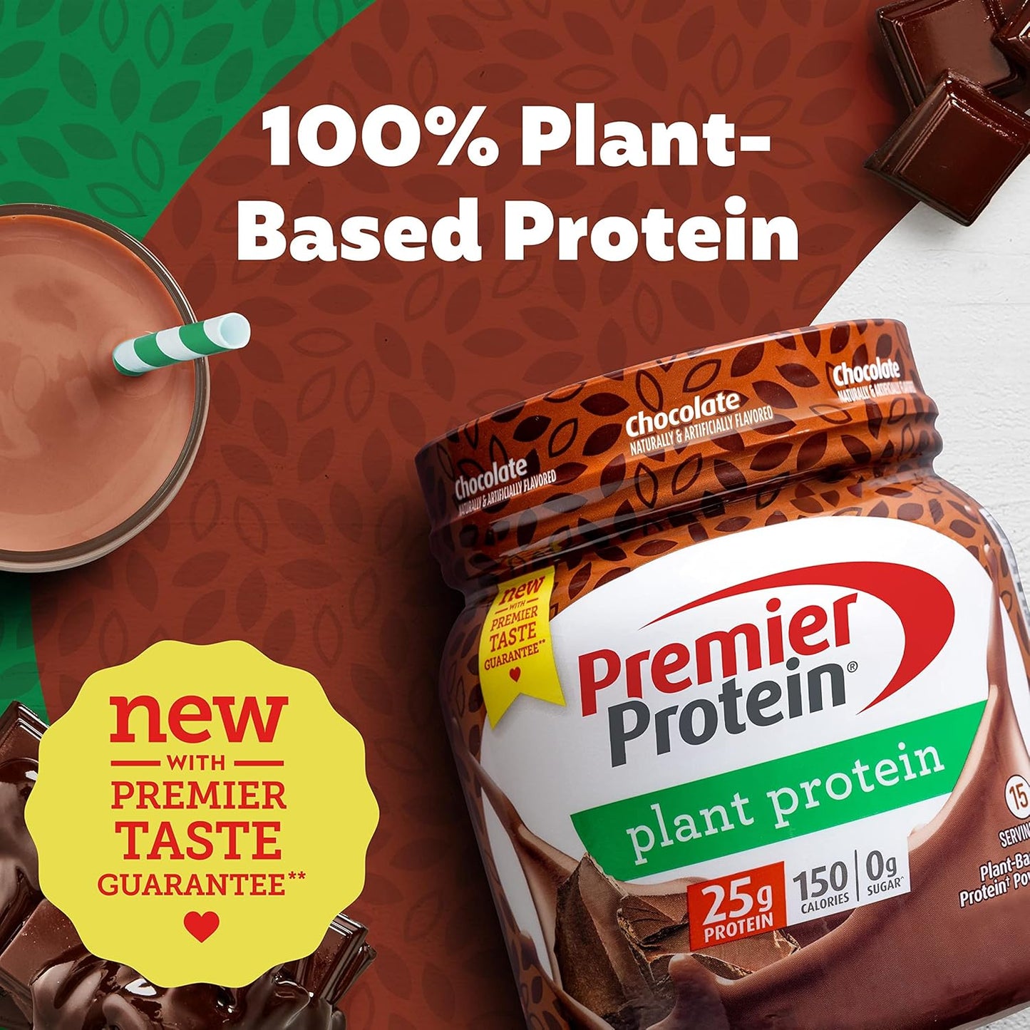 Premier Protein Powder Plant Protein, Chocolate, 25g Plant-Based Protein, 0g Sugar, Gluten Free, No Soy or Dairy Ingredients, 15 Servings
Visit the Premier Protein Store