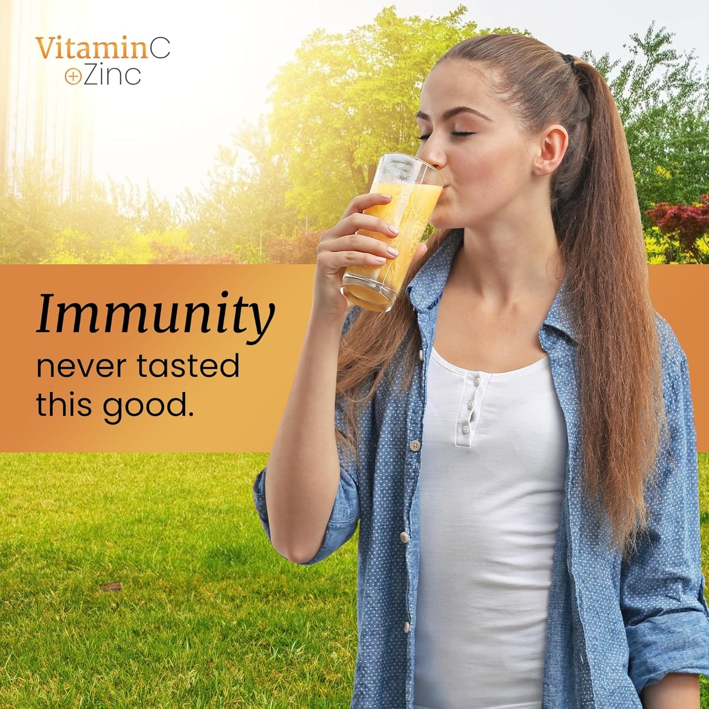 Signify Nature Vitamin C 1000mg Immunity Booster Vitamin C with Zinc, Sugar Free Effervescent Tablets, Antioxidant, Immune Support - 80 Day Supply