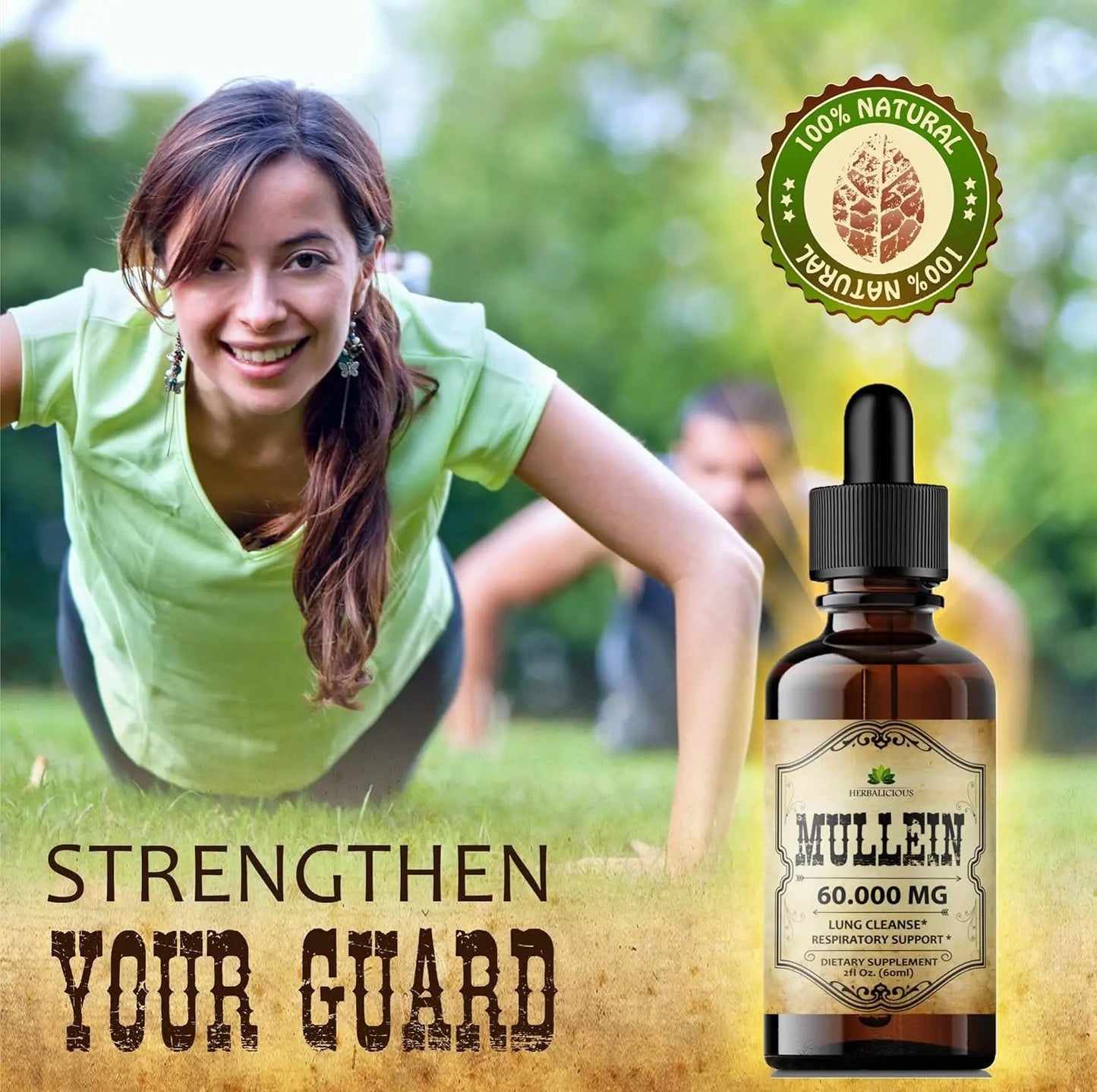 HERBALICIOUS Mullein Leaf Extract - Verbascum Thapsus Liquid Supplement - Herbal Tincture Promoting & Detox Lungs, Respiratory & Digestive Wellness - Lung Cleanse - Vegan Drops, Non-GMO - 2 fl. Oz HERBALICIOUS