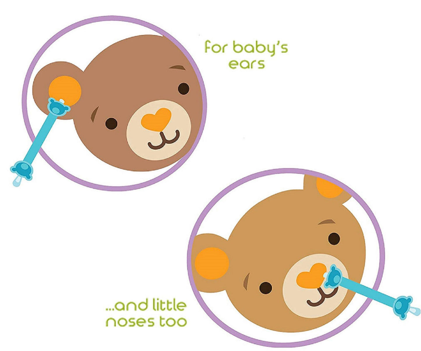 oogiebear: Baby Nose Cleaner & Ear Wax Removal Tool - Safe Booger & Earwax Removal for Newborns, Infants, Toddlers - Dual-Ended - Essential Baby Stuff, Diaper Bag Must-Have, 2 Pack Blue with CASE