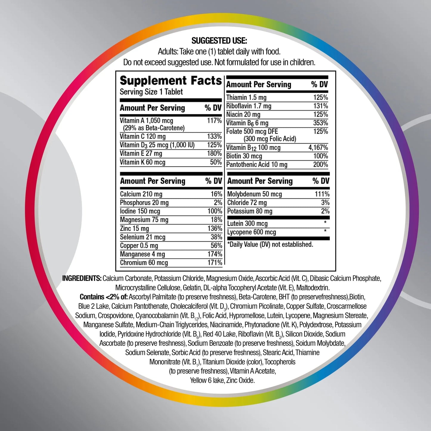 Centrum Silver Mens 50 Plus Vitamins, Multivitamin Supplement, 65 Count