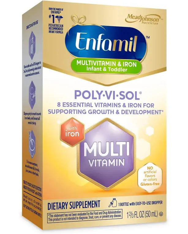 Enfamil Poly-Vi-Sol Multivitamin Supplement Drops with Iron 50 mL