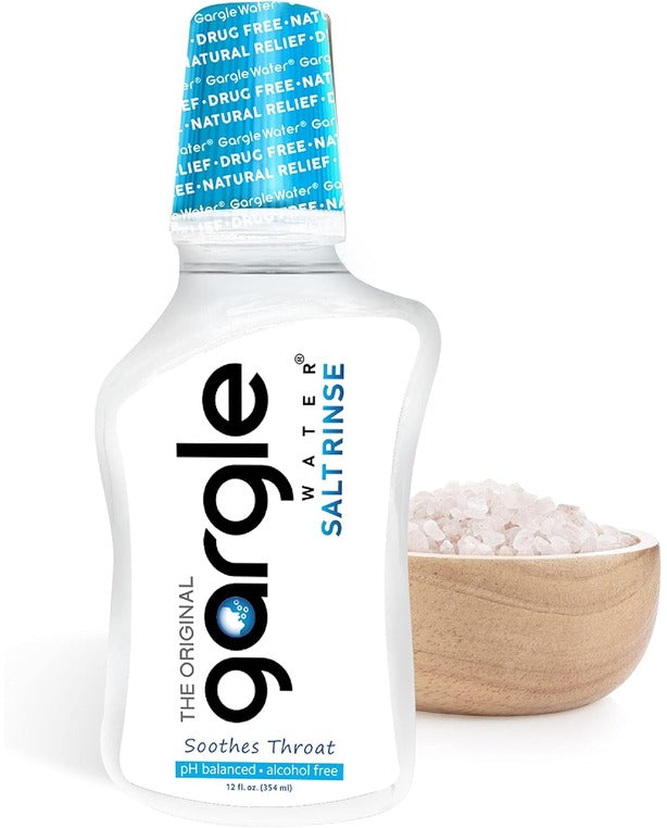 Gargle Water Salt Rinse Mouthwash, 12 fl Oz.