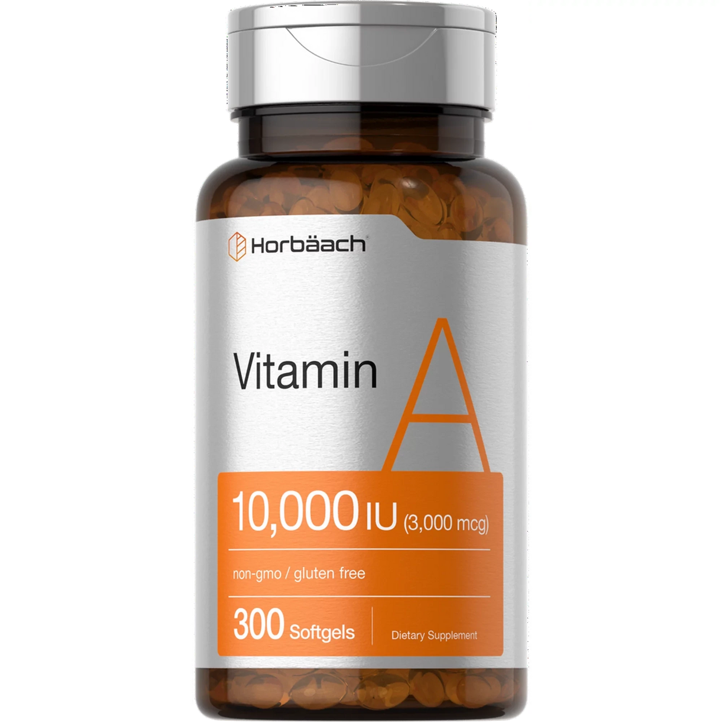 Horbaach Vitamin A 10000 IU Softgels | 300 Count | Non-GMO, Gluten Free Supplement | by Horbaach