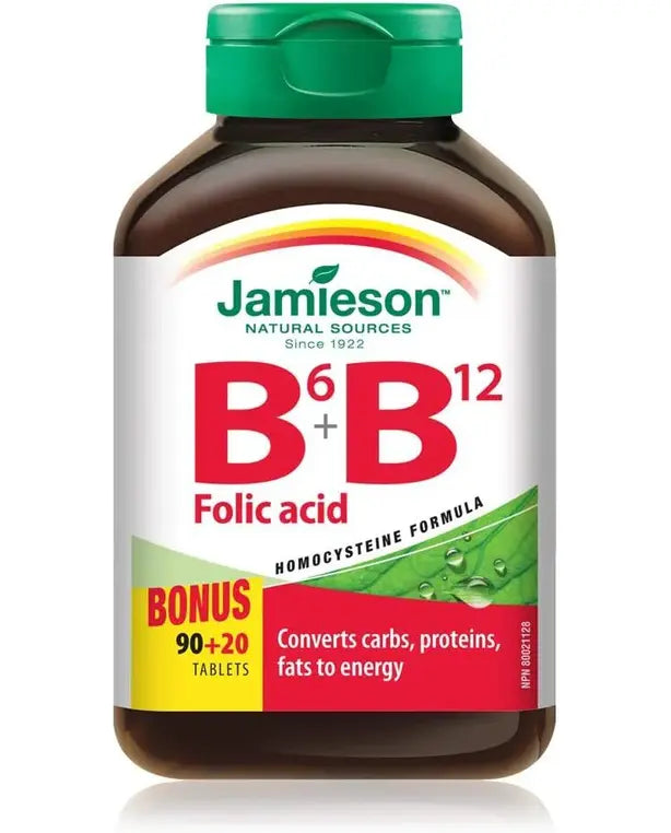 Jamieson Vitamin B6, Vitamin B12 and Folic Acid, 110 Count