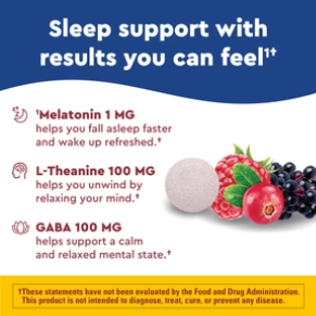 Nature Made Wellblends Back to Sleep, Melatonin 1 mg, L-theanine, and GABA, Sleep Supplement, 40 Fast Dissolve Tablets