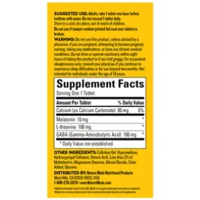 Nature Made Wellblends Sleep Longer, Melatonin 10mg, L-theanine, and GABA, Sleep Supplement, 35 Tri-Layer Tablets Nature Made