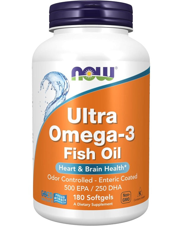 NOW Foods, Ultra Omega-3 Fish Oil, 90 Softgels