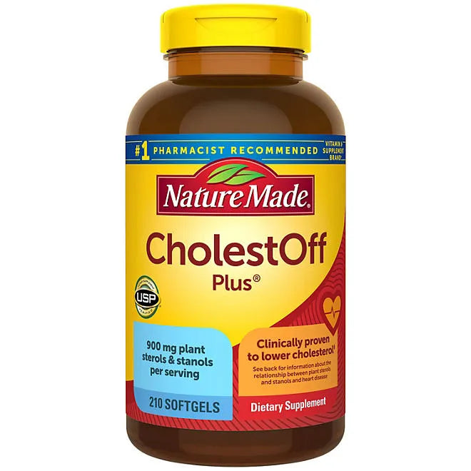 Nature Made CholestOff Plus Softgels for Heart Health 210 ct. softgels