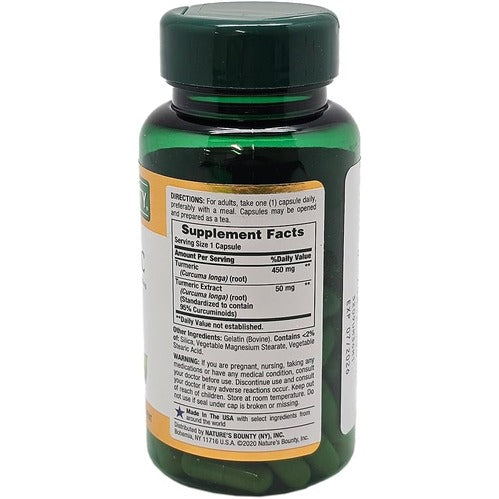Nature's Bounty Turmeric Capsules, Antioxidant Health, 450 mg, 60 Ct
