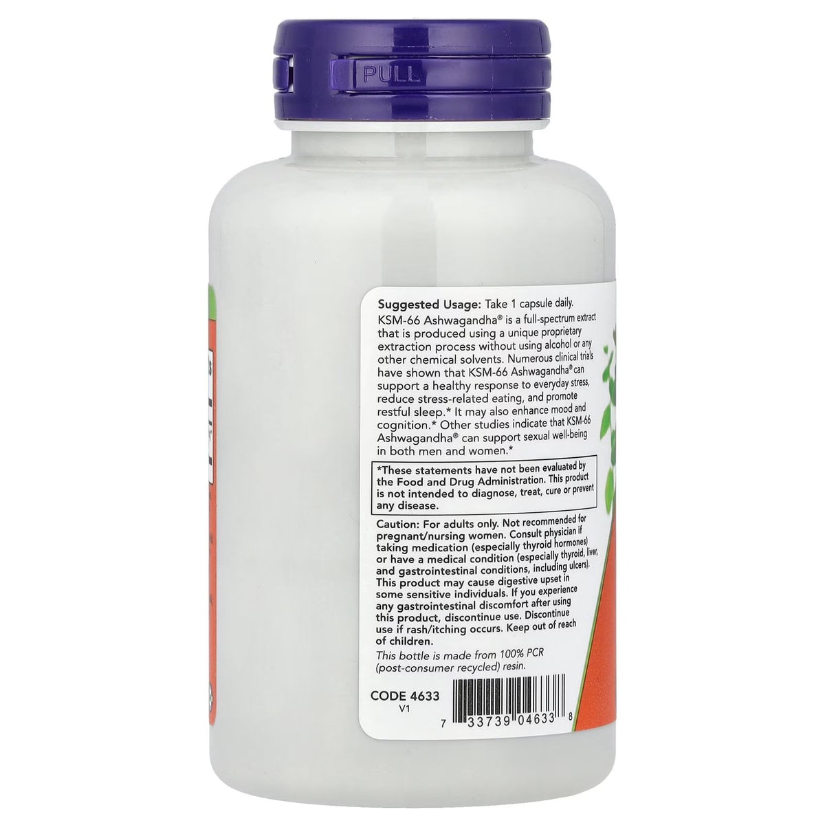 NOW Foods, KSM-66 Ashwagandha®, 600 mg, 90 Veg Capsules