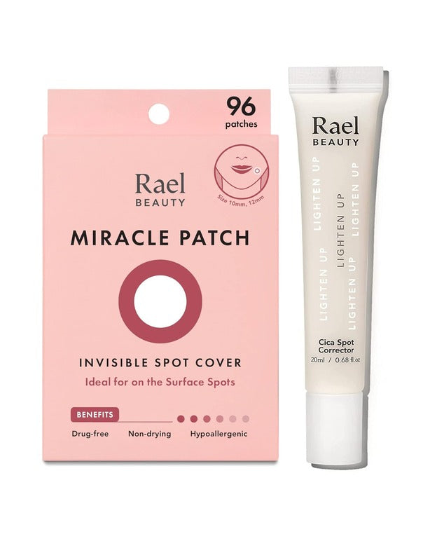 Rael Bundle - Invisible Spot Cover (96 Count) & Cica Spot Corrector Cream (0.68oz, 20ml)